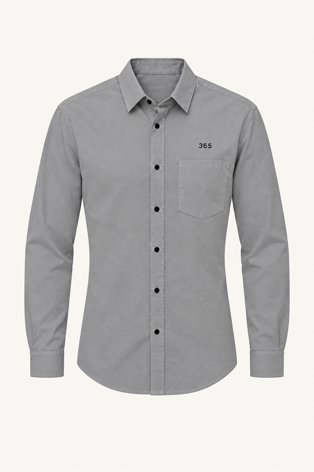 Camisa gris entallada, delantero