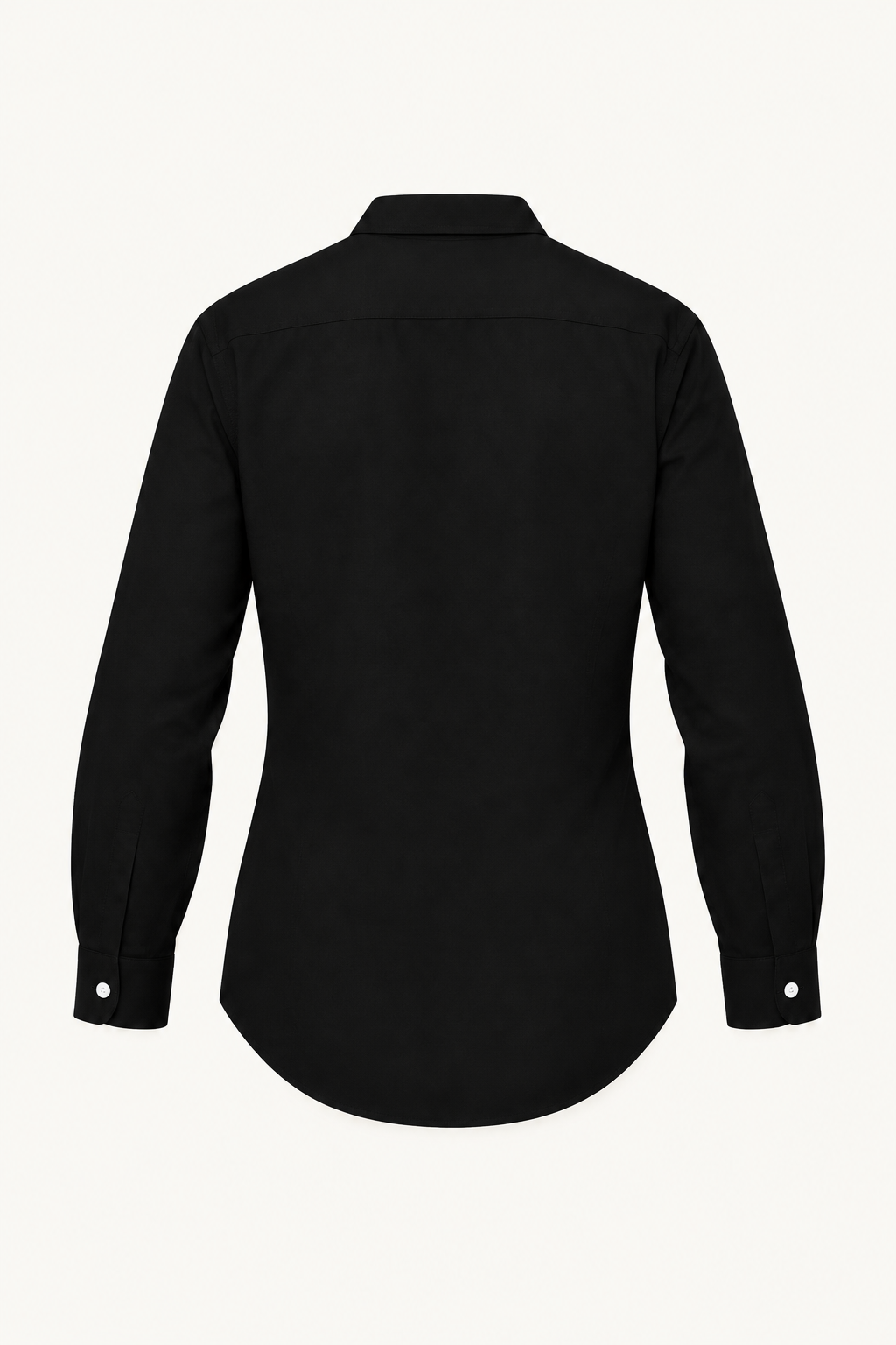 Camisa negra entallada, trasero