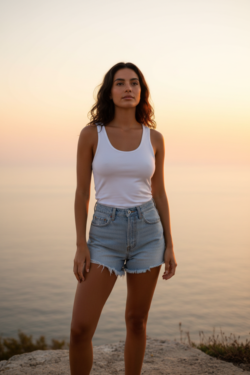 Tank Top White Woman